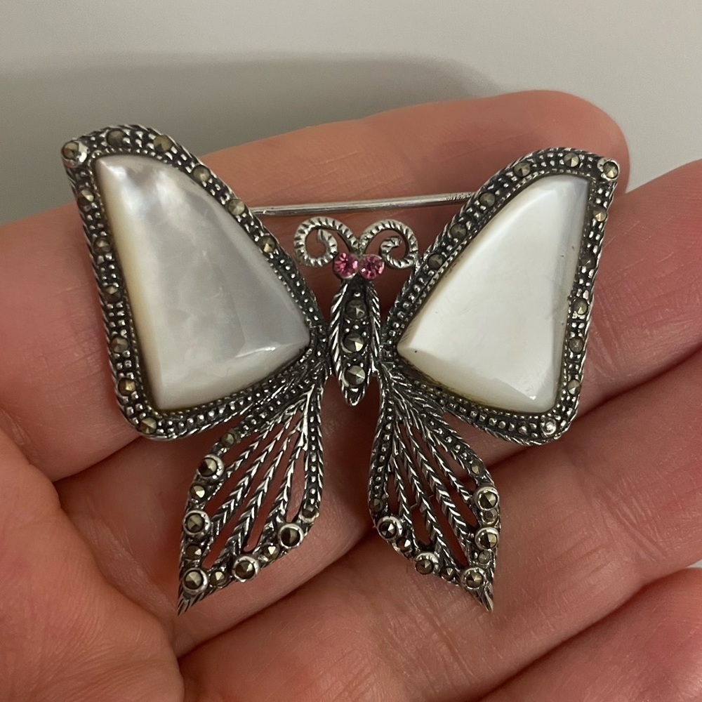 Sterling Silver Butterfly Brooch/Pendant